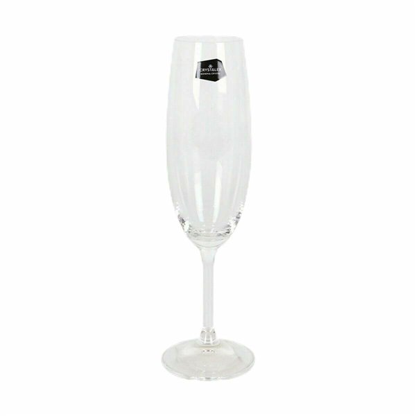 Champagne glass Crystalex Lara 220 ml Multicolour 6 Pieces 4 Units