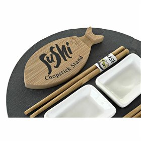 Sushi Set DKD Home Decor S3025953 White Navy Blue Plastic