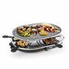 Raclette Princess 8 Oval Stone Grill Party Black Grey