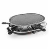 Raclette Princess 8 Oval Stone Grill Party Black Grey