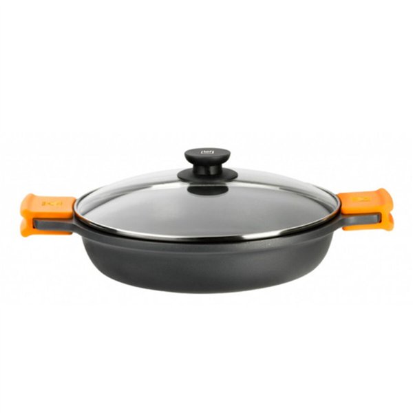 Casserole with glass lid BRA A270540 Black 9 L (1 Unit)