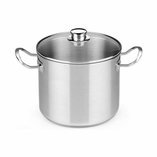 Pot with Glass Lid BRA A343937 Steel Stainless steel Stainless steel 18/10