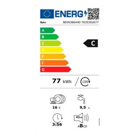 Dishwasher BEKO BDIN38644D Customisable 60 cm