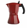 Italian Coffee Pot JATA Cafetera de inducción roja vulcano Red Aluminium 12 Cups (1 Unit)
