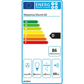 Conventional Hood Mepamsa DISCRET 60X 390 m3/h Steel