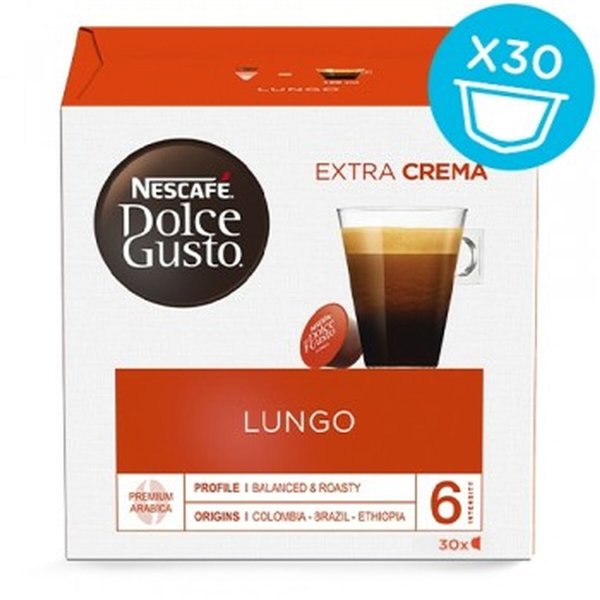 Coffee Capsules Nestle LUNGO 30 Pieces (1 Unit) (30 Units)