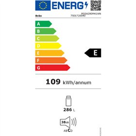 Refrigerator BEKO RSSA290M41WN White 286 L