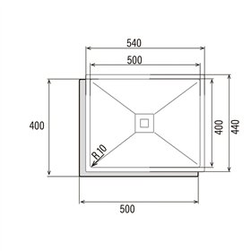 Sink with One Basin Cata CB5040R10 Silver
