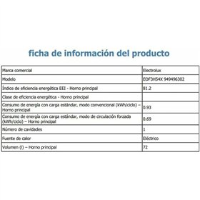 Oven Electrolux EOF3H54X 2700 W 72 L