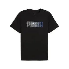 Vīriešu Krekls ar Īsām Piedurknēm Puma Essentials Logo Lab Melns