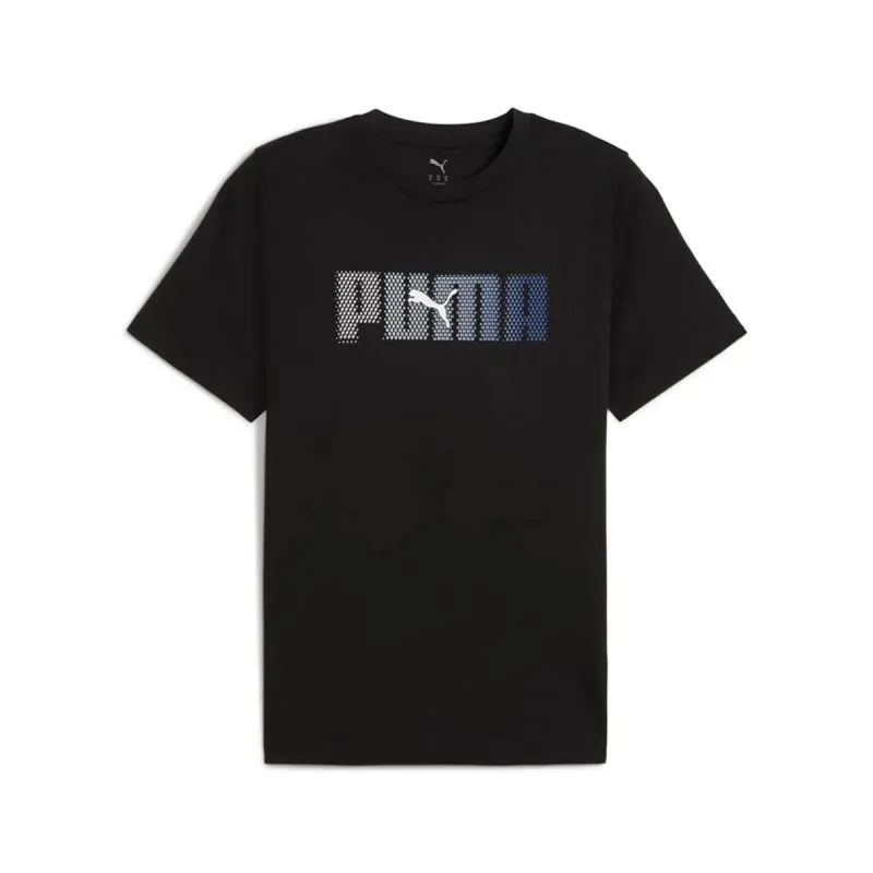 Vīriešu Krekls ar Īsām Piedurknēm Puma Essentials Logo Lab Melns