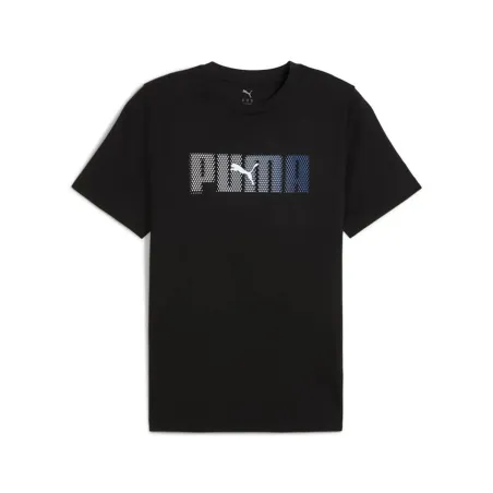 Vīriešu Krekls ar Īsām Piedurknēm Puma Essentials Logo Lab Melns