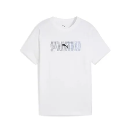 Lasten Lyhythihainen paita Puma Essentials Logo Lab B Valkoinen