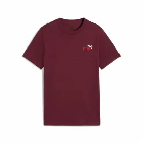 Lasten Lyhythihainen paita Puma Essentials 2 Punaruskea