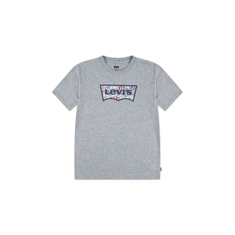 Child's Short Sleeve T-Shirt Levi's Lvb On The Road Batwing Light grey