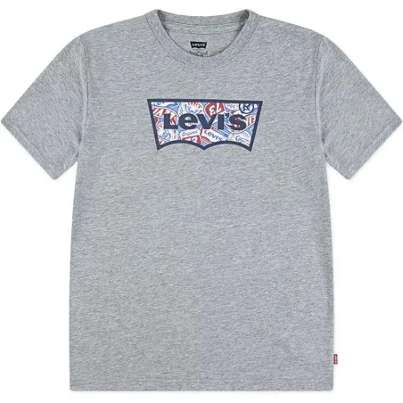 Vaikiška Marškinėliai su trumpomis rankovėmis Levi's Lvb On The Road Batwing Šviesiai pilka