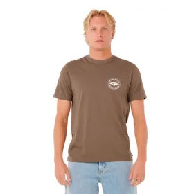 Футболка с коротким рукавом мужская Rip Curl Staple Светло-коричневый
