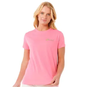 Футболка с коротким рукавом женская Rip Curl Waikiki Standard Tee Розовый
