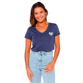 Футболка с коротким рукавом женская Rip Curl Heart V Neck Tee Синий