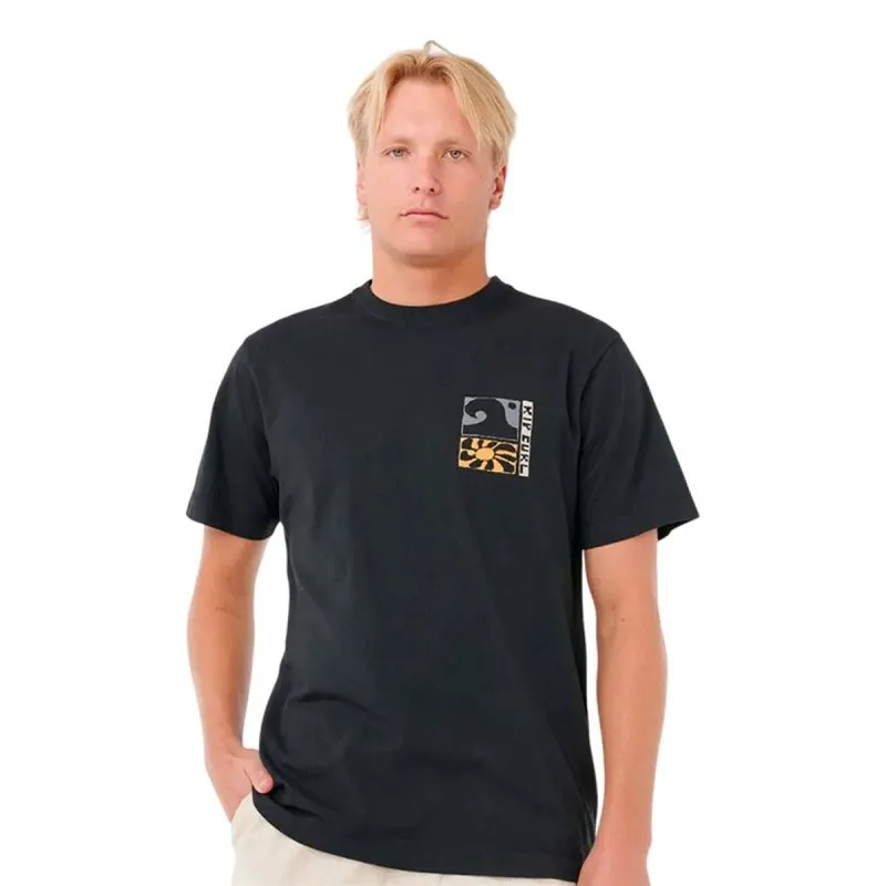 Футболка с коротким рукавом мужская Rip Curl Aots Ty Williams Coastline Tee Чёрный