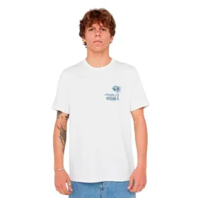 Men’s Short Sleeve T-Shirt Rip Curl Sportline Tubular Tee White