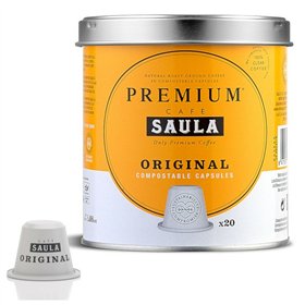 Coffee Capsules with Case Saula COMPOSTABLE INTENSE