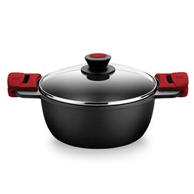 Casserole with glass lid BRA A410324 Black 4 L