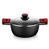 Casserole with glass lid BRA A410324 Black 4 L