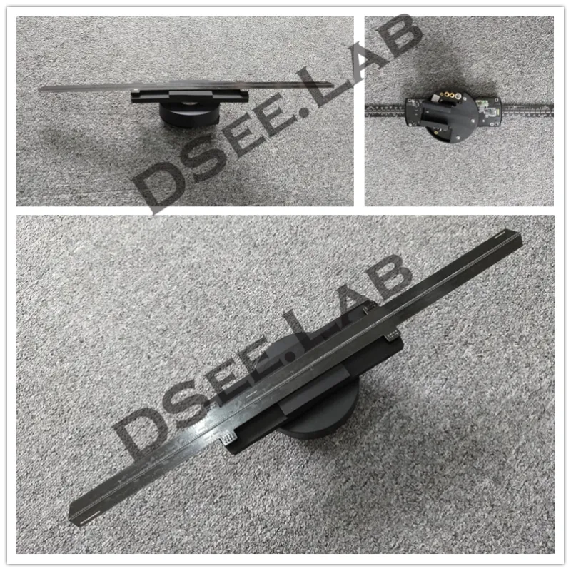 DSEELAB™ hologrammiga 3D-ekraaniga LED-ventilaator D50 ilma katteta