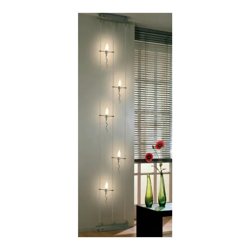 97100 Pisa Trio Lichtvorhang 5x20W G4 Alu