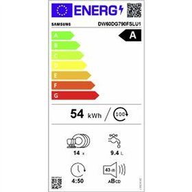 Dishwasher Samsung DW60DG790FSLU1 Steel 60 cm