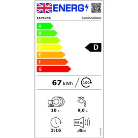 Dishwasher Samsung DW50DG450B00ET 45 cm