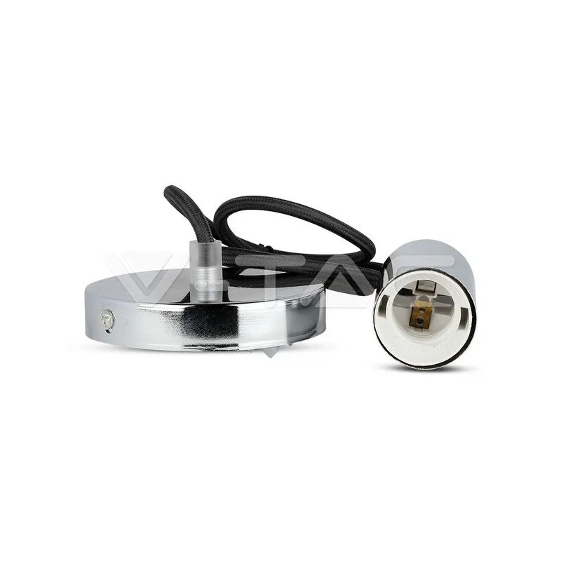 Chrome Pendant Light Black