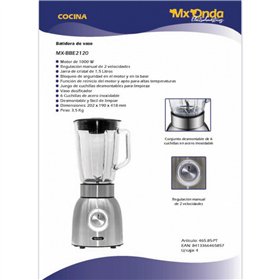 Cup Blender Mx Onda MXBBE2120 Steel 1000 W