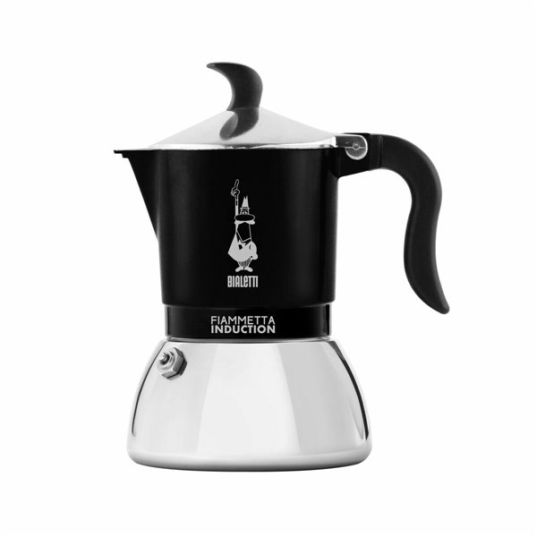 Italian Coffee Pot Bialetti FIAMMETTA Black Stainless steel 2 Cups