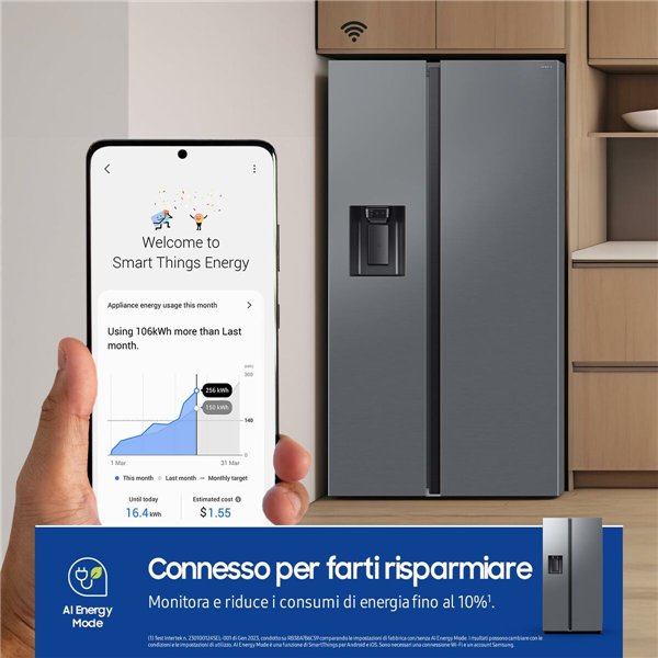 Combined Refrigerator Samsung FRIGORÍFICOAMERICANOBESPOKEAI1 Silver