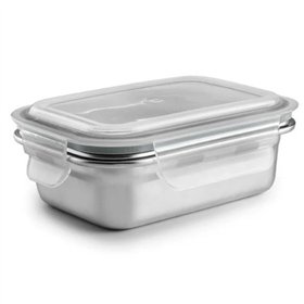 Lunch box Ibili 669304 Silver Stainless steel Rectangular 400 ml