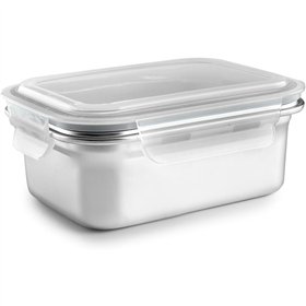 Lunch box Ibili 669308 Silver Stainless steel Rectangular 800 ml