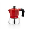 Italian Coffee Pot BRA INOX RED 3T Red