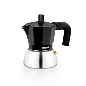 Italian Coffee Pot BRA INOX BLACK 3T Black