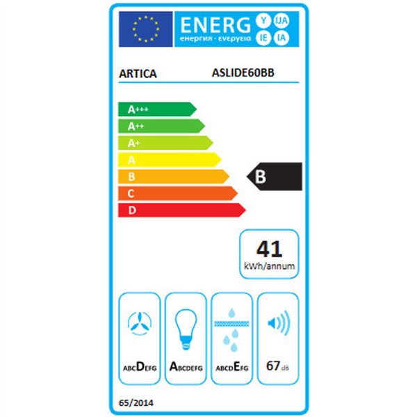 Conventional Hood Artica ASLIDE60BB White