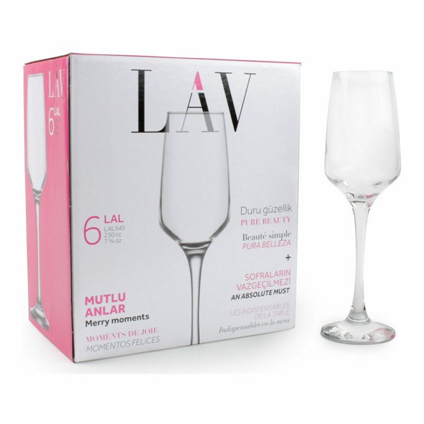 Champagne glass LAV Lal 6 Pieces (6 Units)