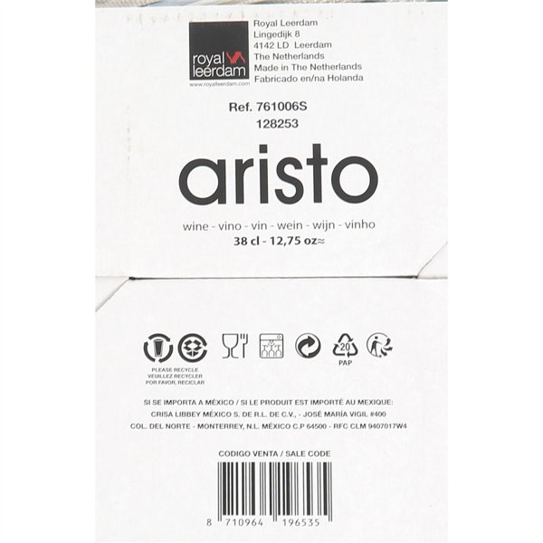 Wine glass set Royal Leerdam Aristo 6 Pieces (6 Units)