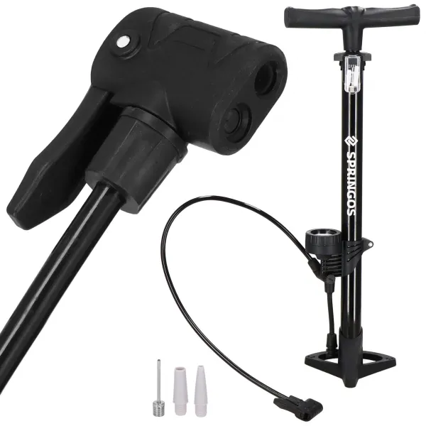 Floor bicycle pump Springos BA0045 with pressure gauge 11 bar