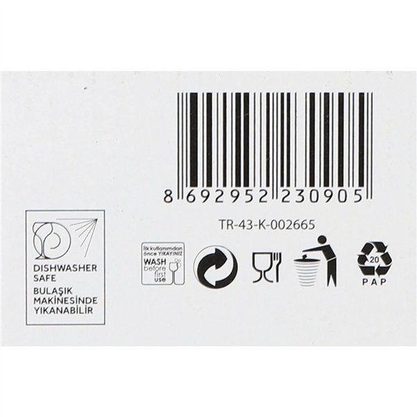 Set of glasses LAV Terra Crystal Transparent 590 ml