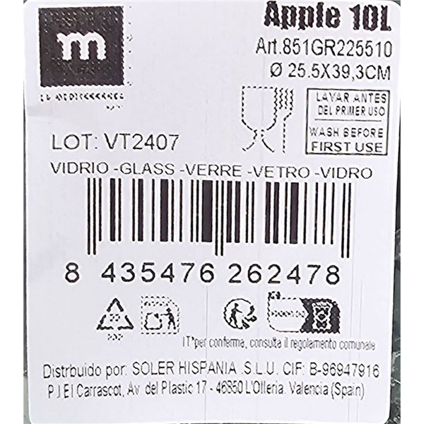 Графин La Mediterranea Apple Glass 10 л