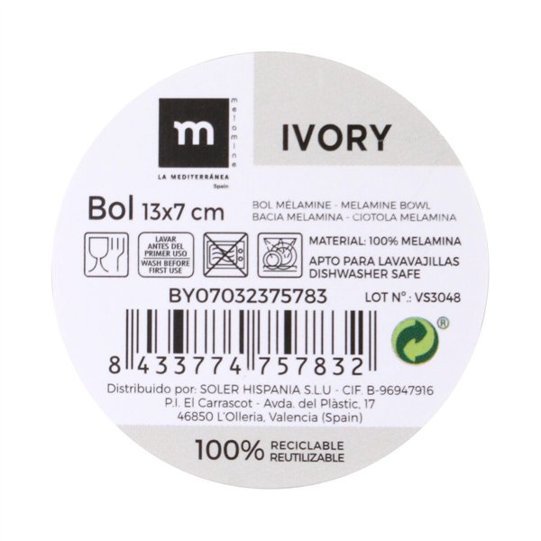 Snack Bowl La Mediterránea Multicolour 24 Units