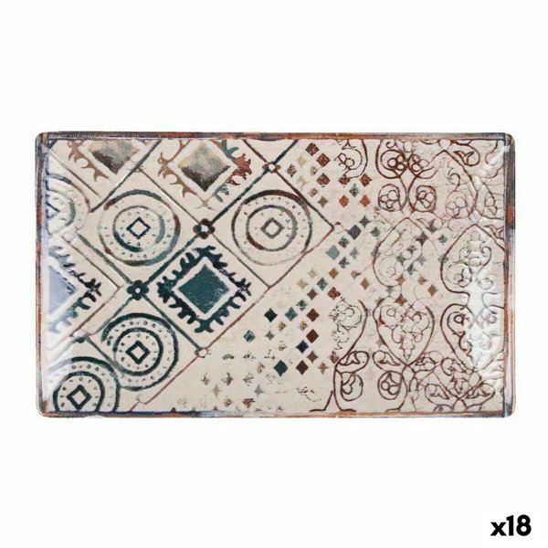 Serving Platter La Mediterránea Porcelain Multicolour 18 Units
