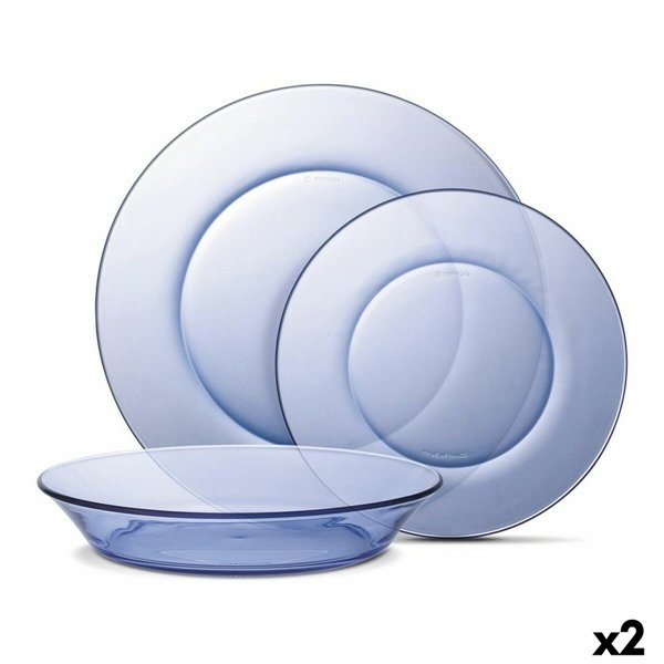 Dinnerware Set Duralex Lys Blue 12 Pieces (2 Units)