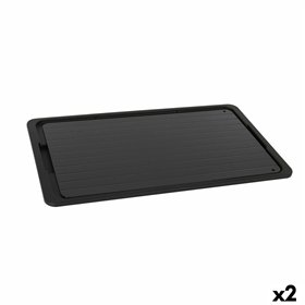 Quick Defrosting Plate Percutti Black 39 x 23 cm Defrost function (2 Units)